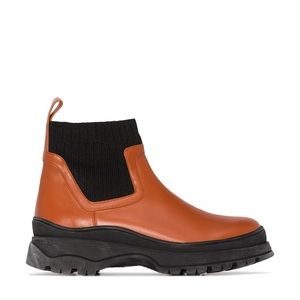 STAUD bow sock-ankle Chelsea boot